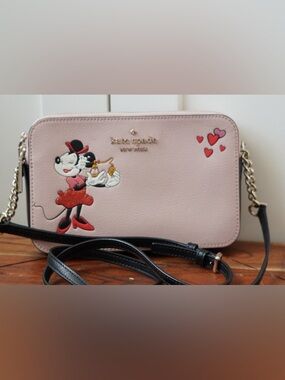 kate spade x Disney Minnie Mouse Crossbody Blush Pink Gold